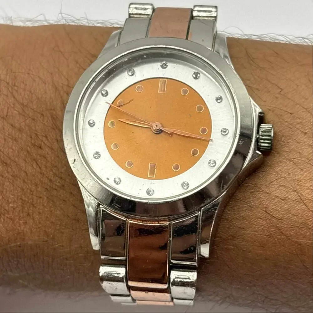 Silver & Bronze Watch